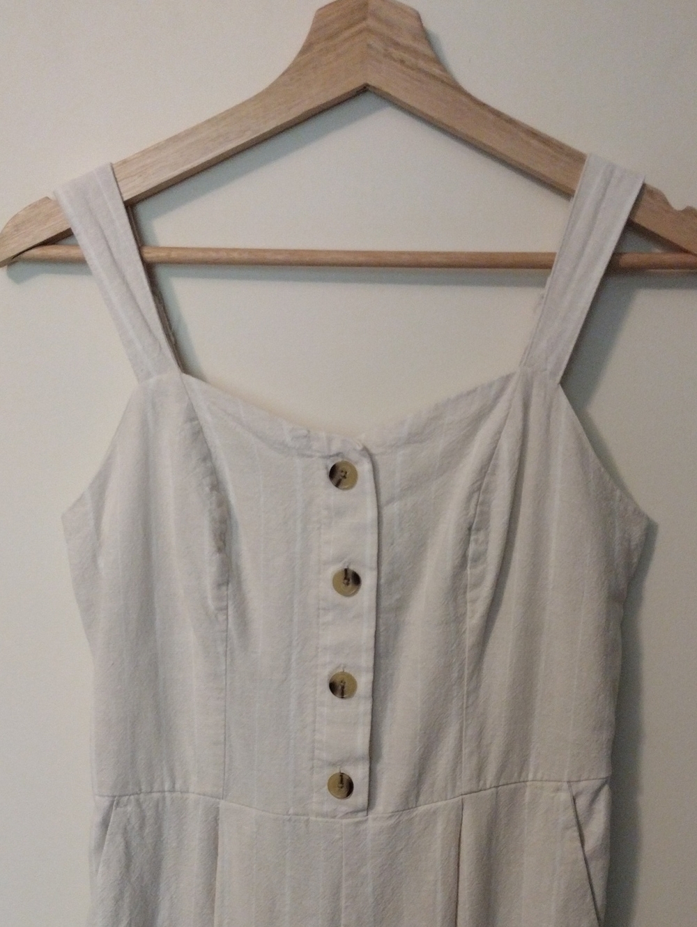 Old Navy Pinstripe Linen Blend Jumpsuit Size S